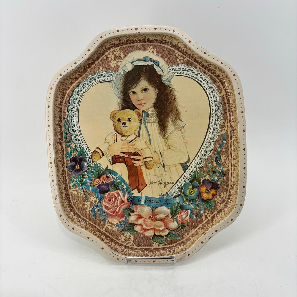 Vintage Jan Hagara “A Token of Love” Decorative Tin Tray